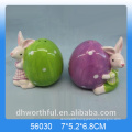 Cutely rabbit designe ceramic candle holder